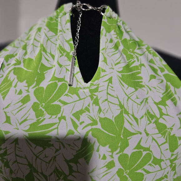 MICHAEL Michael Kors Green and White Midi Dress - Picture 6 of 7